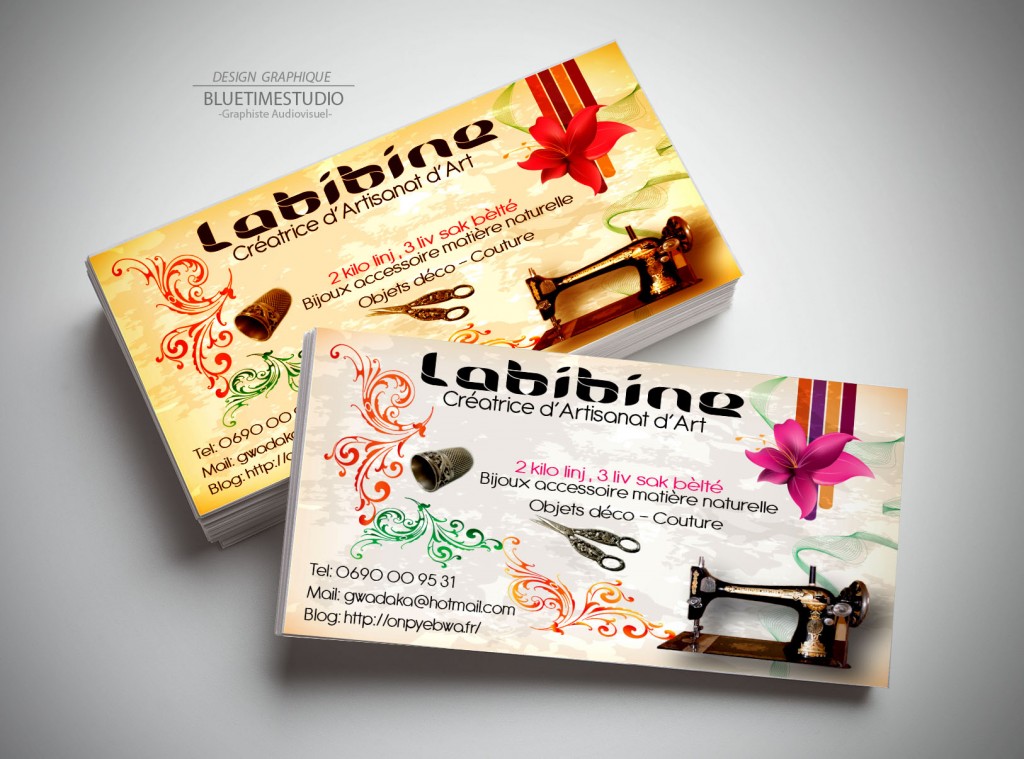 Portfolio contenu digital Carte de visite-Labibine #graphisteguadeloupe
