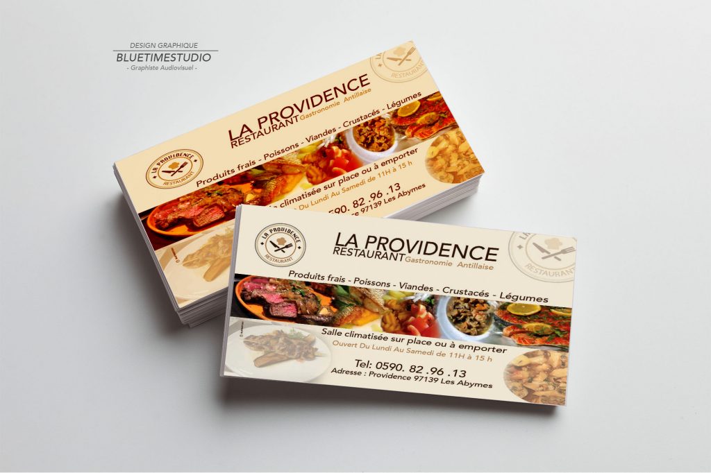 Portfolio contenu digital Carte de visite Providence #graphisteguadeloupe