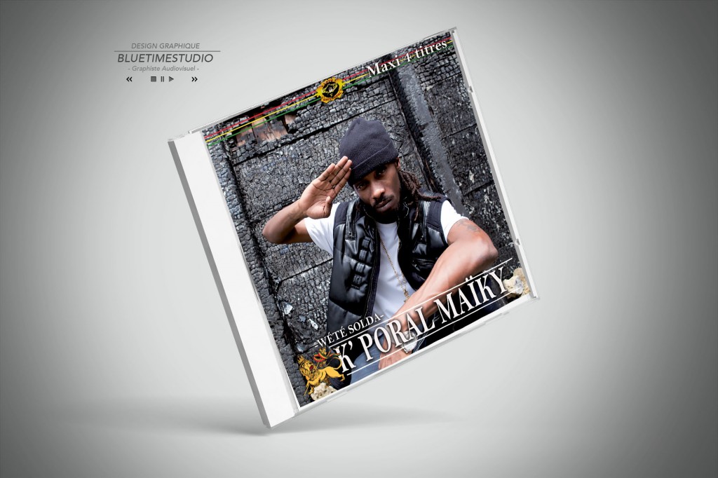 Portfolio contenu digital Pochette CD K poral Maiky #graphisteguadeloupe
