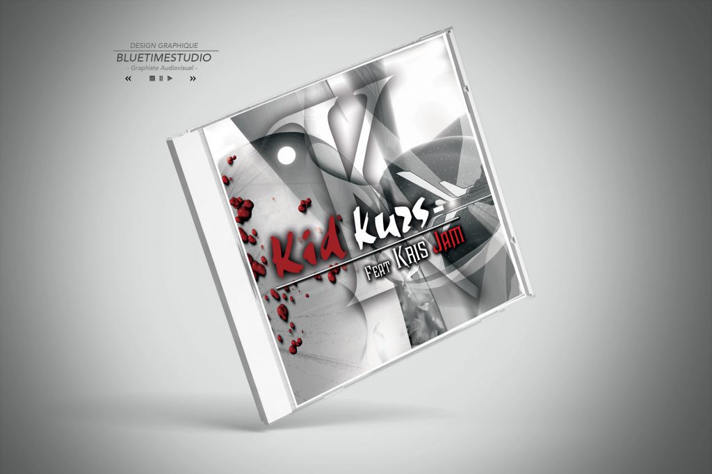 Portfolio contenu digital Pochette CD Kid Kurs #graphisteguadeloupe