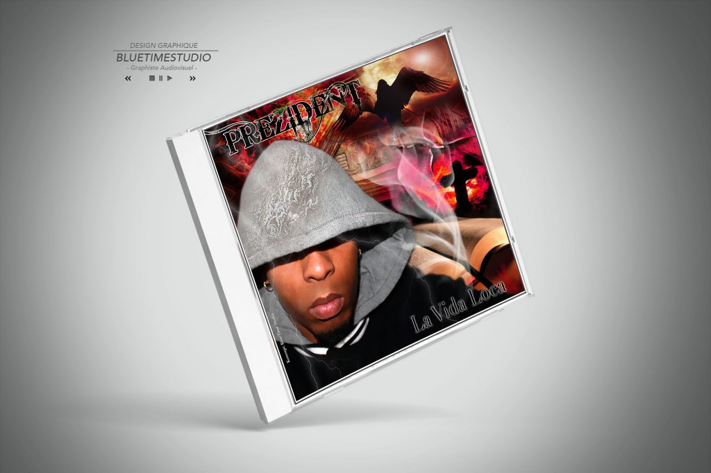 Portfolio contenu digital Pochette CD President #graphisteguadeloupe