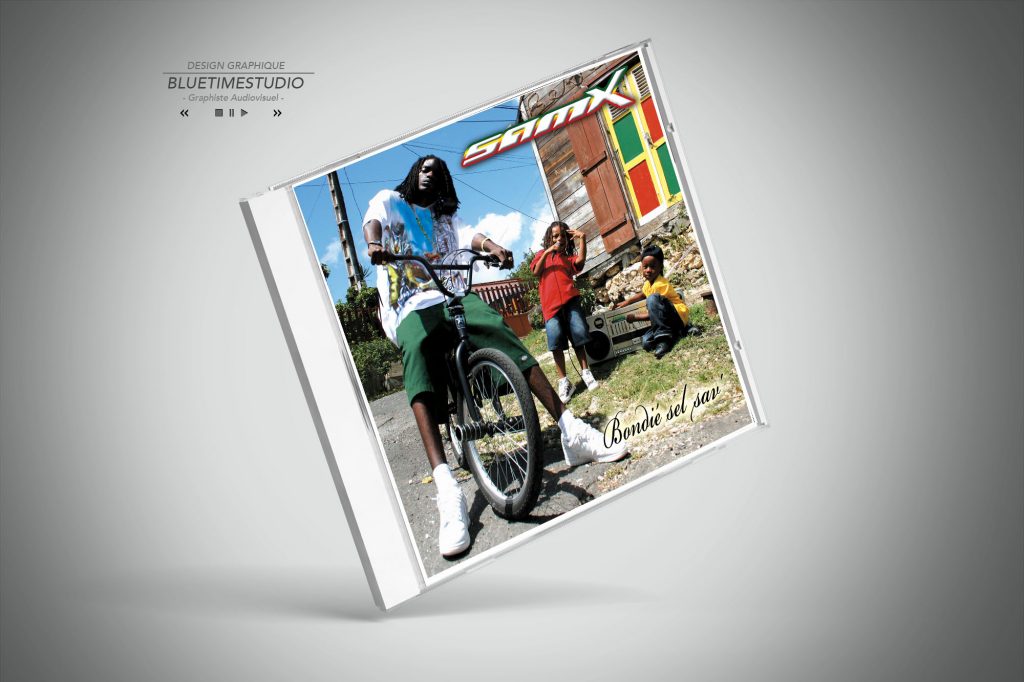 Portfolio contenu digital Pochette CD Sam-X #graphisteguadeloupe