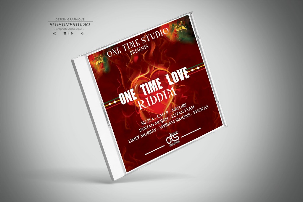 Portfolio contenu digital Pochette CD One Time red Studio #graphisteguadeloupe
